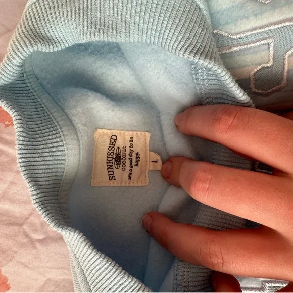 Sunkissed Coconut Light Blue Sweatshirt - Picture 3 of 4